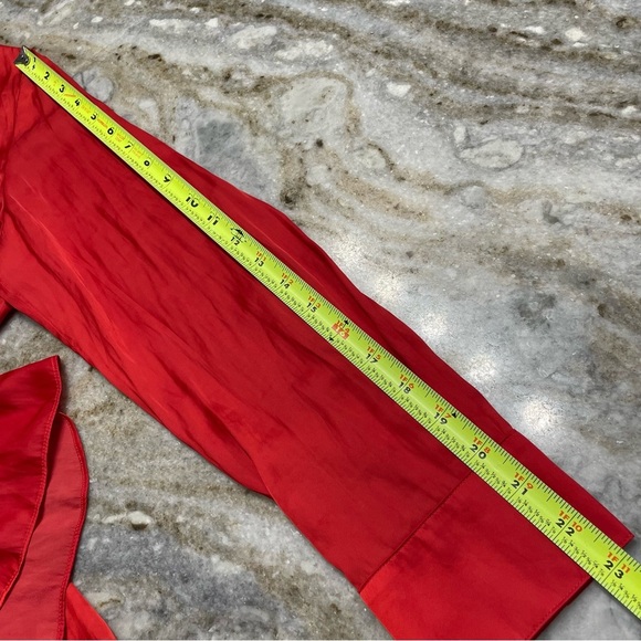 Zadig & Voltaire Tink Satin Blouse in Red size Small - Picture 6 of 11